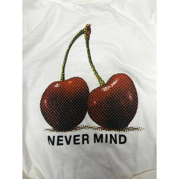 Mother The Sleep Over Tee Women Size M White New Cherry Never Mind T-Shirt - Picture 5 of 11